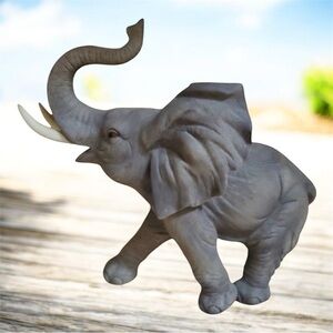 Andrea By Sadek Gray Elephant Figurine 6015 Grey Ceramic Safari Zoo Small Figure